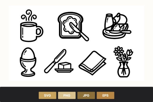 Black White Vector Line Graphics for Editorial and Web Design