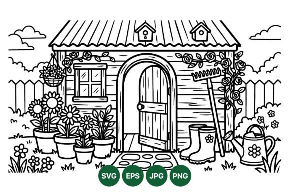 Charming Garden Shed Graphics for Digital Sellers