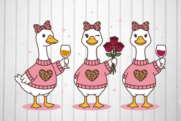 Charming Geese Graphics for Editorial and Web Design