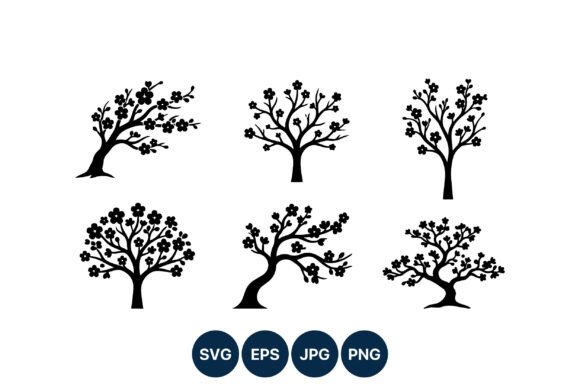 Cherry Blossom Graphics for Editorial and Web Design