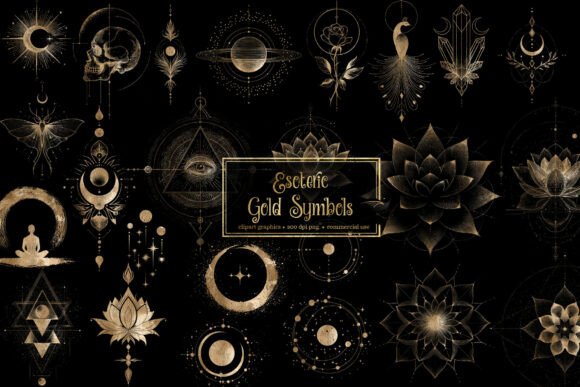 Esoteric Gold Symbols Graphics