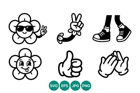 Flower and Hand Gesture Graphics for Local Branding