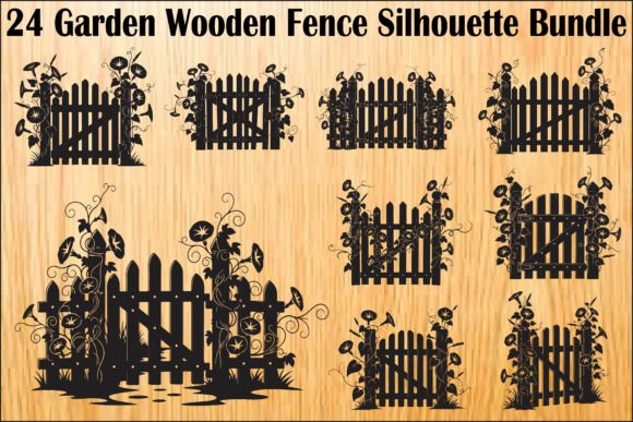 Garden Wooden Fence Graphics for Crafting