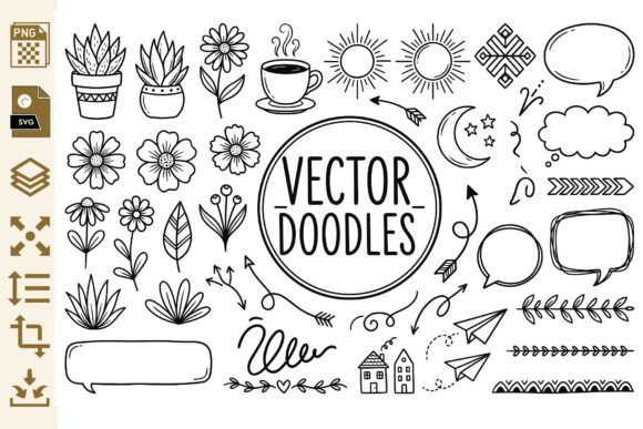 Hand Drawn Doodle Clipart for Digital Creators