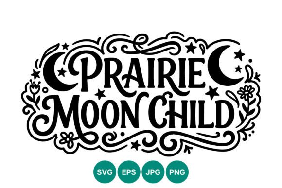 Prairie Moon Child Graphics for Branding and Illustrations